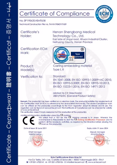 Titanium Casting Investment Materials for Dental Metal Base